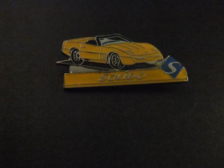 Chevrolet Corvette C4 geel model Solido is een Franse fabrikant van miniatuur auto